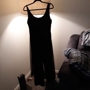 Attitudes by Renee jumpsuitwith mesh overlay.